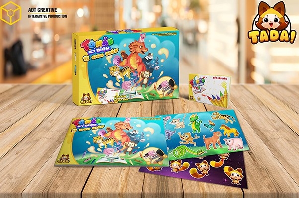 Bộ sách tô màu kỳ diệu 12 con giáp.